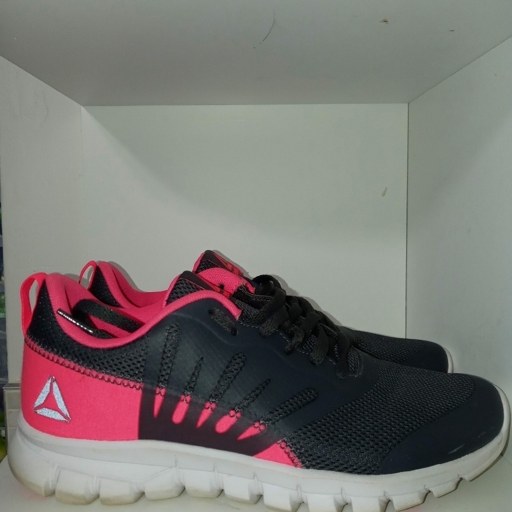 Reebok Sublite Gray and Pink Running Sneakers Size 7